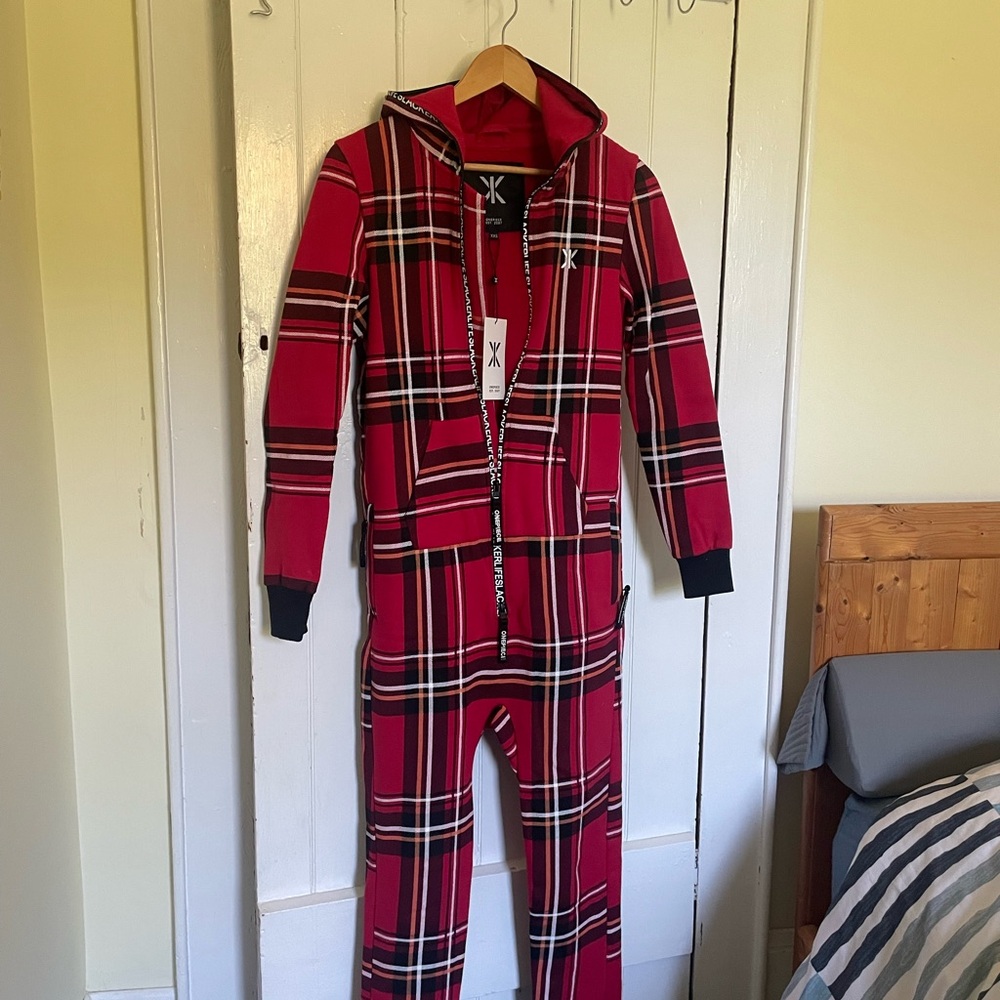OG Onepiece Onesie - Red and Black Plaid XXS Women’s